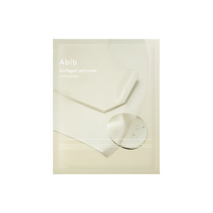 Abib Collagen Gel Mask with Jericho Rose Jelly, shown in a clear jar, promoting hydration and skin rejuvenation.