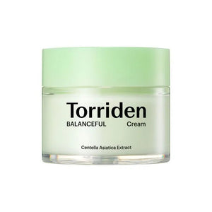 Torriden Balanceful Cica Cream by Selenaire, skincare jar with cream visible, designed for soothing and repairing skin.