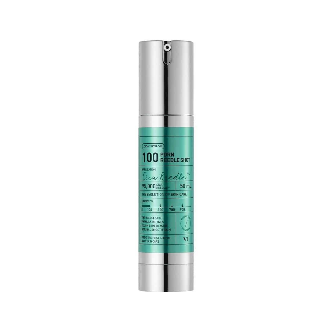 VT Cosmetics PDRN Reedle Shot 100 serum bottle by Selenaire with applicator for skincare treatment.