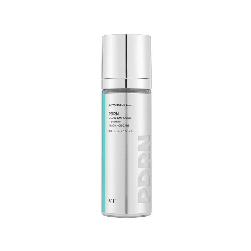 Selenaire VT Cosmetics PDRN Glow Ampoule bottle with dropper, featuring a sleek design and vibrant label for radiant skin.