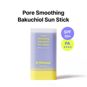 Selenaire Pore Smoothing Bakuchiol Sun Stick applied to skin, showing smooth, even complexion and portable sun protection.