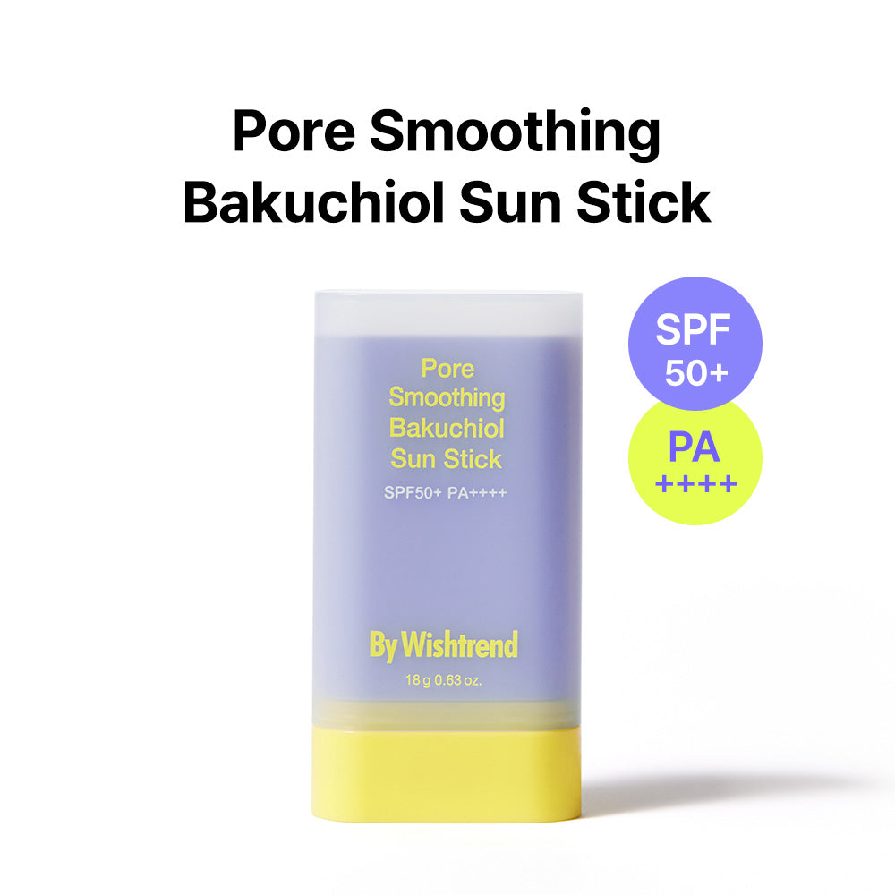 Selenaire Pore Smoothing Bakuchiol Sun Stick applied to skin, showing smooth, even complexion and portable sun protection.