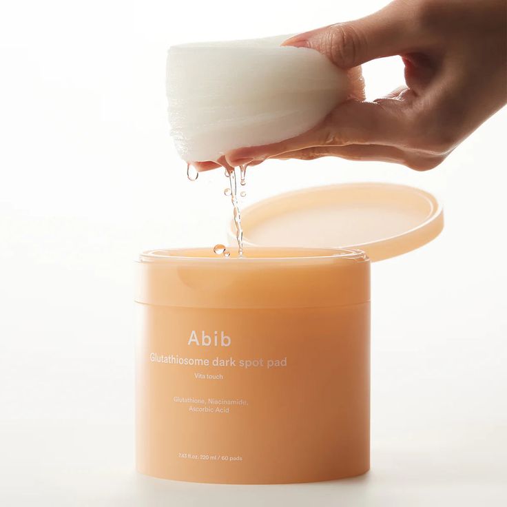 Abib Glutathiosome Dark Spot Pad Vita Touch from Selenaire, showing the skincare pad with packaging and product branding.