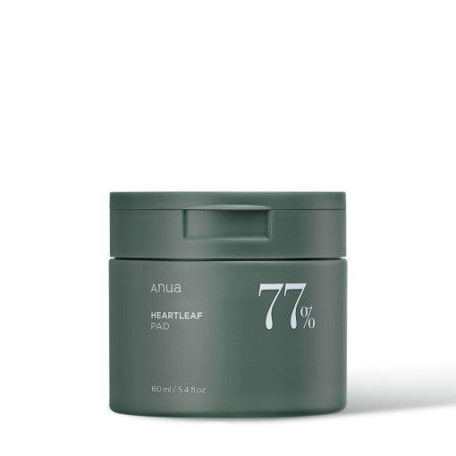 Selenaire Anua Heartleaf 77% Clear Pad featuring soft, exfoliating cotton pads infused with heartleaf extract for gentle skin renewal.