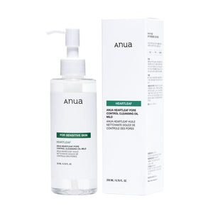 Selenaire Anua Heartleaf Pore Control Cleansing Oil bottle, mild facial cleansing oil with heartleaf extract for oily skin.