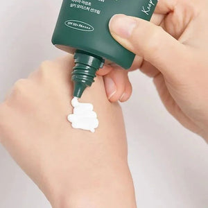 Selenaire Anua Heartleaf Silky Moisture Sunscreen in a tube, showcasing smooth texture and heartleaf botanical ingredients.