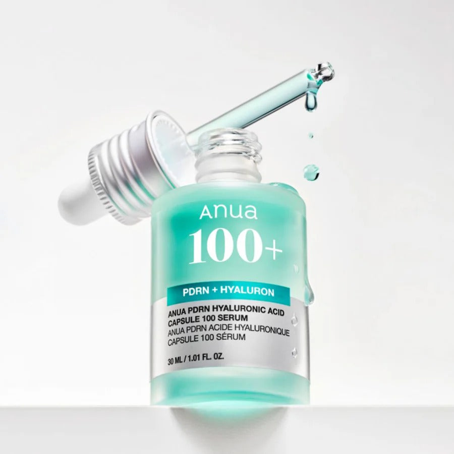 Selenaire Anua PDRN Hyaluronic Capsule 100 Serum in a sleek bottle, showcasing the product's packaging and branding.