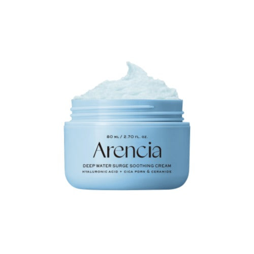 SELENAIRE Arencia Deep Water Surge Soothing Cream jar with a smooth, hydrating cream inside, ideal for sensitive skin.