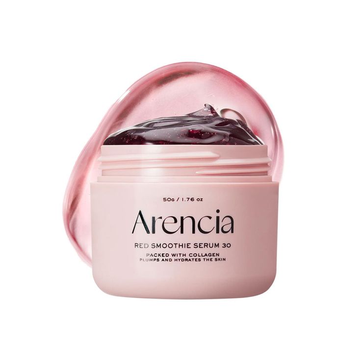 Selenaire Arencia Fresh Red Smoothie Serum 30ml in a sleek bottle, showcasing vibrant red color and modern design.