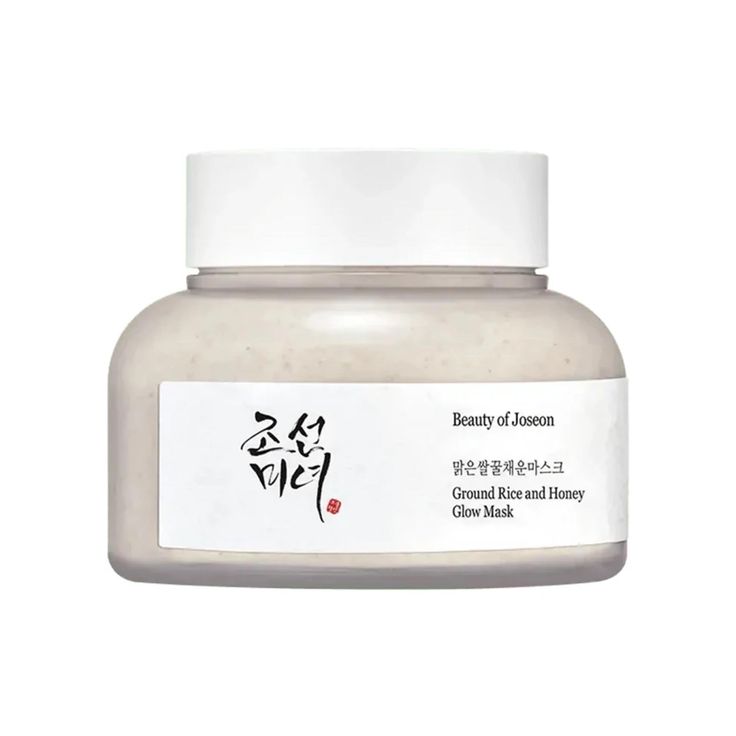 Beauty of Joseon Ground Rice and Honey Glow Mask by SELENAIRE, showing the jar with the natural mask and ingredients visible.