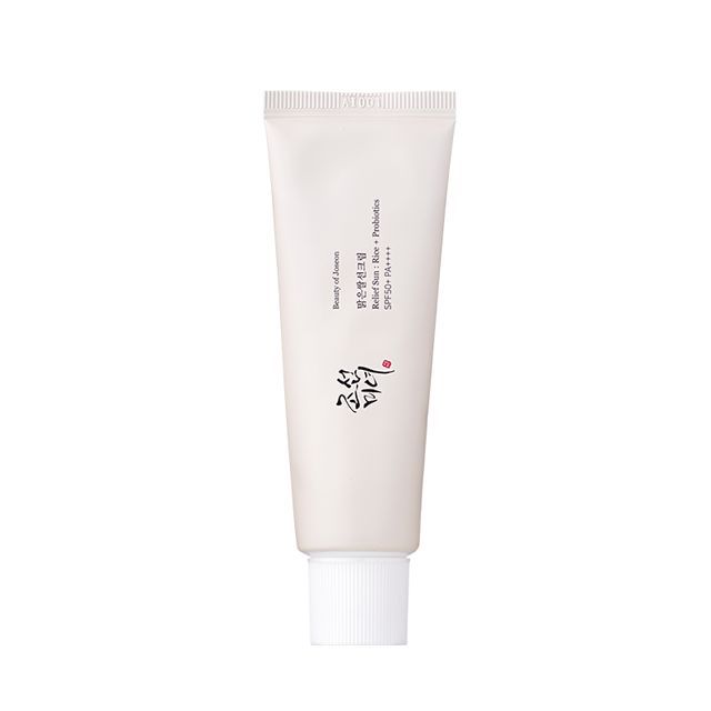 Beauty of Joseon Relief Sun sunscreen from SELENAIRE, with SPF protection, in a sleek packaging shown in the image.