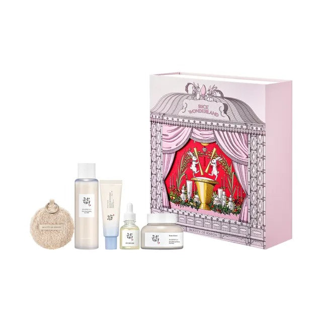 Beauty of Joseon Rice Wonderland Set by SELENAIRE featuring skincare products with rice extract in elegant packaging