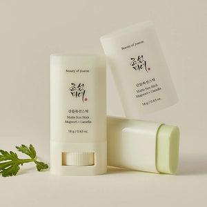 Beauty of Joseon Matte Sun Stick Duo Set by SELENAIRE featuring two portable, matte finish sunscreen sticks for sun protection.