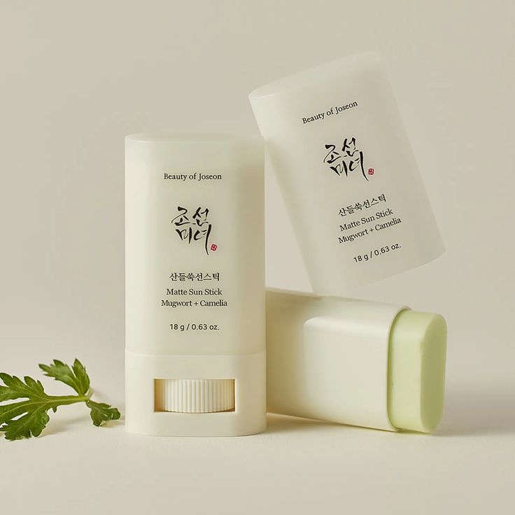 Beauty of Joseon Matte Sun Stick Duo Set by SELENAIRE featuring two portable, matte finish sunscreen sticks for sun protection.