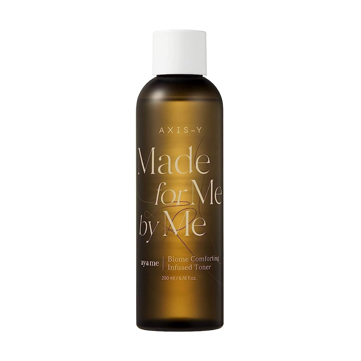 Selenaire AXIS-Y Biome Comforting Infused Toner bottle with clear liquid and botanical ingredients, designed for soothing skincare.