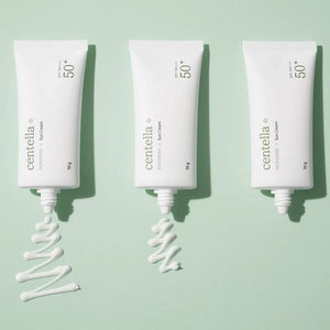 Centella Sun Cream by SELENAIRE, showing the cream tube with the product packaging and branding visible.