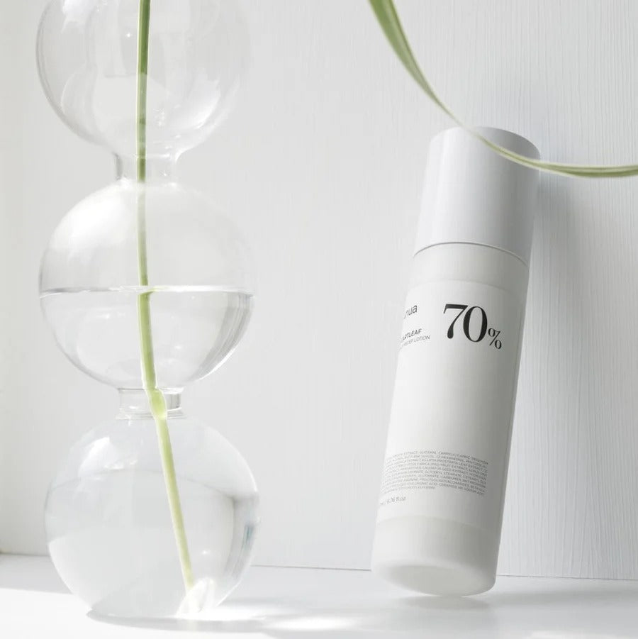 Selenaire Anua Heartleaf 70% Daily Lotion bottle with label and pump, designed for soothing skincare.