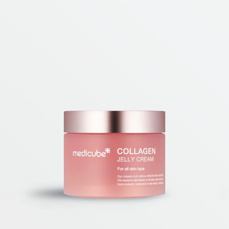 SELENAIRE Medicube Collagen Jelly Cream in a jar, showing its smooth, translucent texture for improving skin elasticity and radiance.
