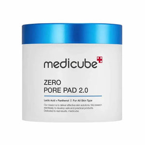 Medicube Zero Pore Pad 2.0 by SELENAIRE, close-up of smooth, cooling textured pad for pore care and skin refinement.