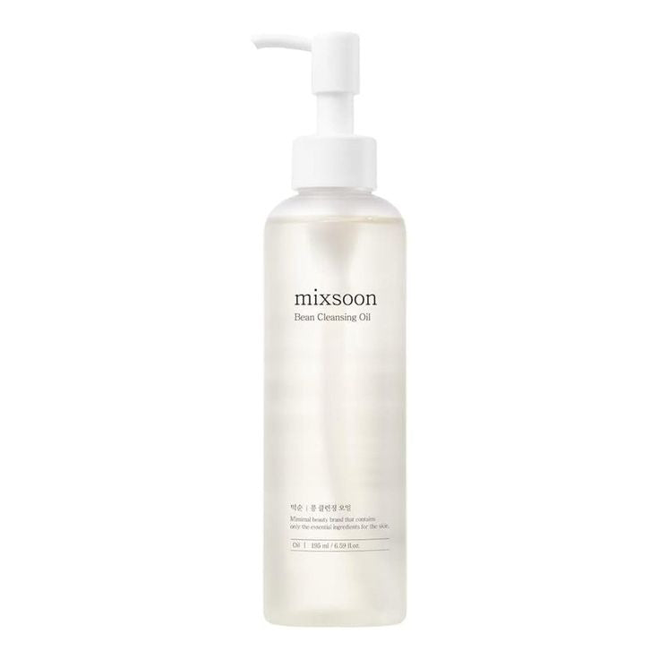 Bottle of SELENAIRE Mixsoon Bean Cleansing Oil with a pump dispenser, shown on a clean, white background.
