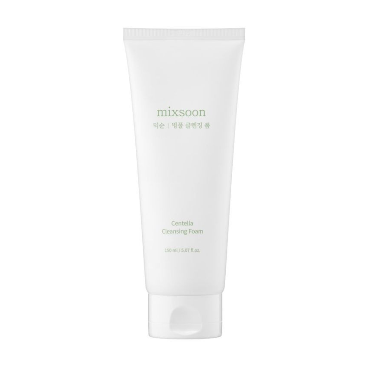 Selenaire Mixsoon Centella Cleansing Foam in a white tube with green accents, showcasing its gentle skincare formula.
