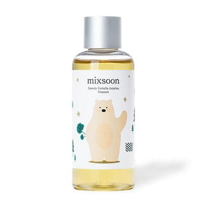 Bottle of Mixsoon Soondy Centella Asiatica Essence by Selenaire, featuring the product label and clear glass container.