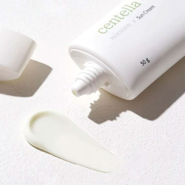 Centella Sun Cream by SELENAIRE in a sleek tube, featuring natural ingredients and SPF protection for healthy skin.