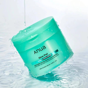 Selenaire Anua PDRN 100 Hyaluronic Acid Glow Pad with textured surface for gentle facial exfoliation and hydration.