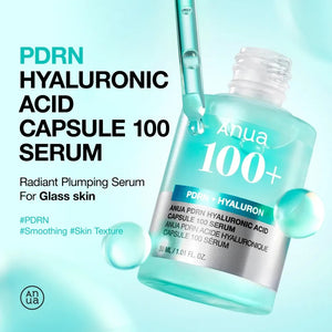 Selenaire Anua PDRN Hyaluronic Capsule 100 Serum in a sleek bottle, showcasing its packaging and applicator.