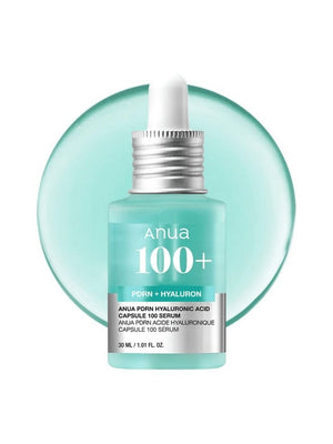 Selenaire Anua PDRN Hyaluronic Capsule 100 serum in a sleek glass bottle, designed for hydrating and rejuvenating skin.
