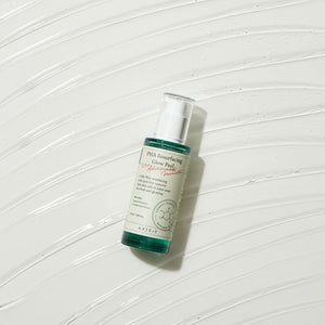 AXIS-Y PHA Resurfacing Glow Peel by SELENAIRE showing a clear bottle with a pump dispenser and a glowing skincare product inside