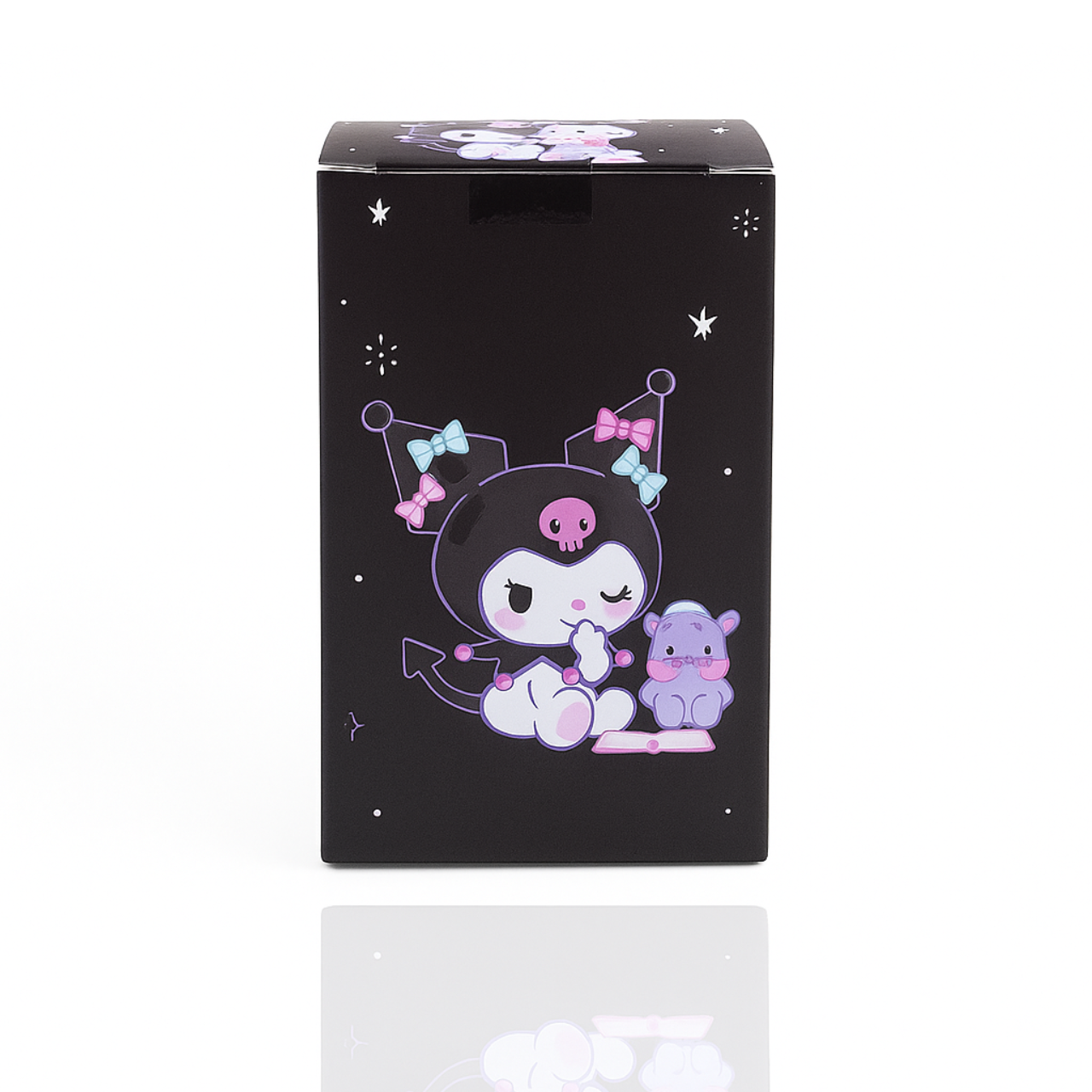 Two Sanrio Kuromi collectible surprise blind box figures by SELENAIRE shown in the image.