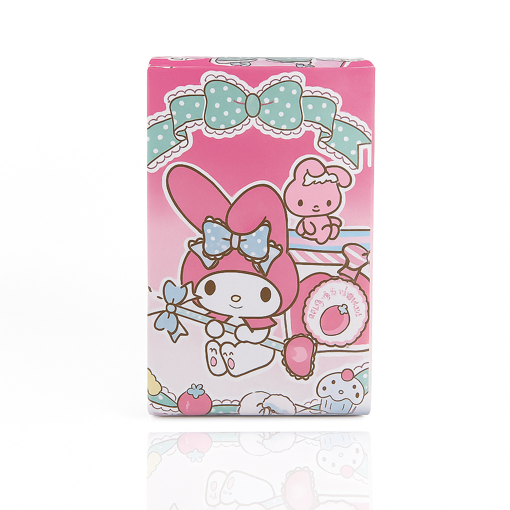Sanrio My Melody collectible figurine from SELENAIRE blind box, featuring a cute, surprise My Melody character in colorful packaging.