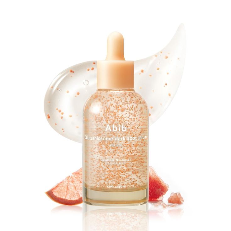 Abib Glutathiosome Dark Spot Serum Vita Drop from SELENAIRE, featuring the serum bottle with dropper and product packaging.