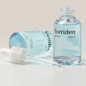 Selenaire Torriden Dive In Hyaluronic Acid Serum bottle with dropper, clear packaging showcasing the skincare product.