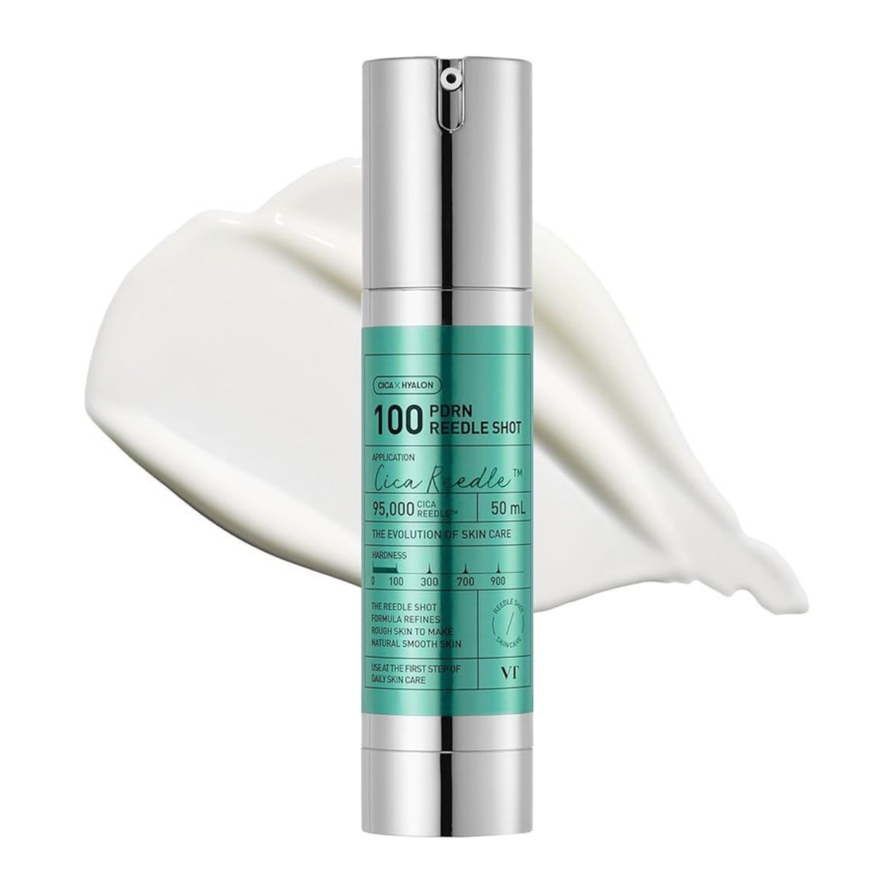 Selenaire VT Cosmetics PDRN Reedle Shot 100 bottle, clear liquid skincare product in a small dropper bottle.