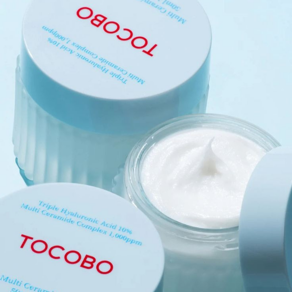 Selenaire Tocobo Multi Ceramide Cream jar showing rich, creamy texture and label with product name and brand.