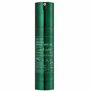 VT Cosmetics Pro Cica Reedle Shot 100 by SELENAIRE, close-up of the skincare product bottle with a clean, minimalist design.