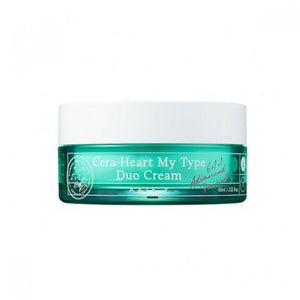 AXIS-Y Cera-Heart My Type Duo Cream in a jar, featuring creamy texture and packaging, designed for skincare and hydration.